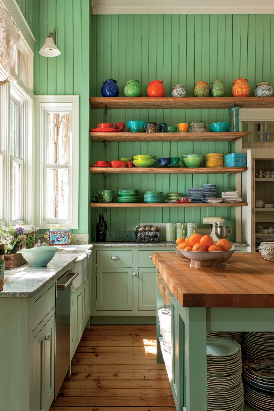 sage green kitchen 19
