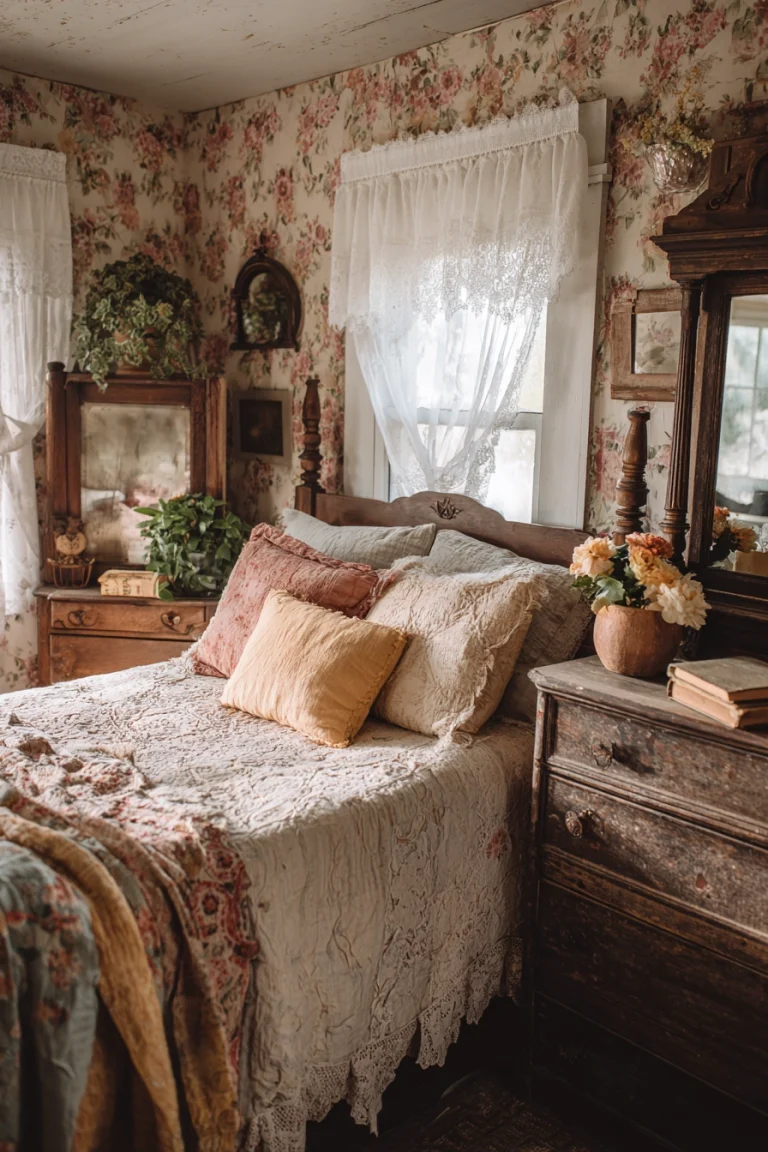 vintage cottage bedroom 1