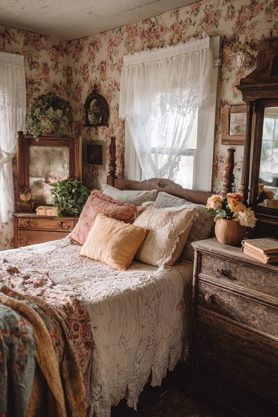 Vintage Cottage Bedroom: Embracing Timeless Charm and Comfort - Decoreditly
