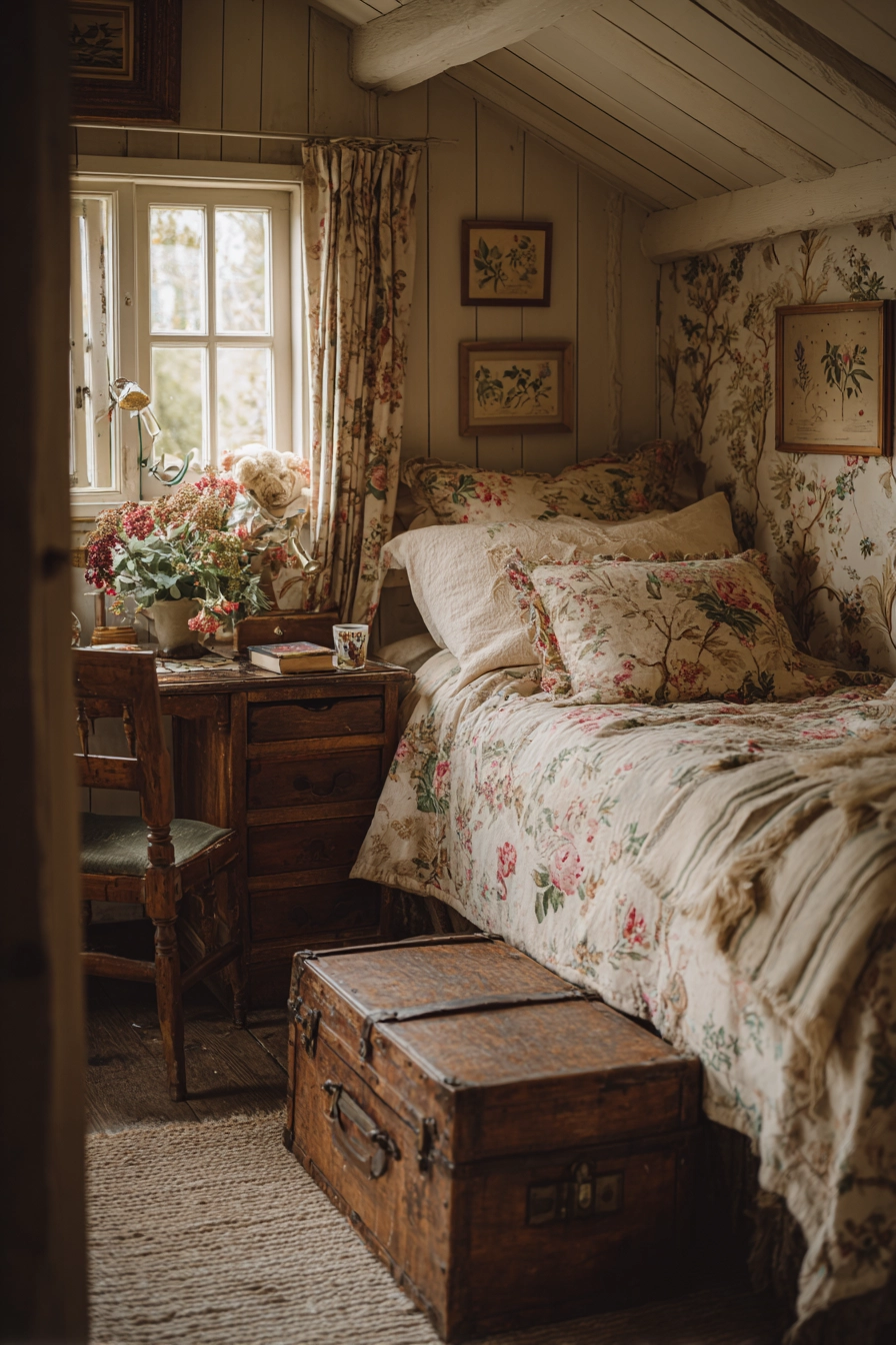 vintage cottage bedroom 13