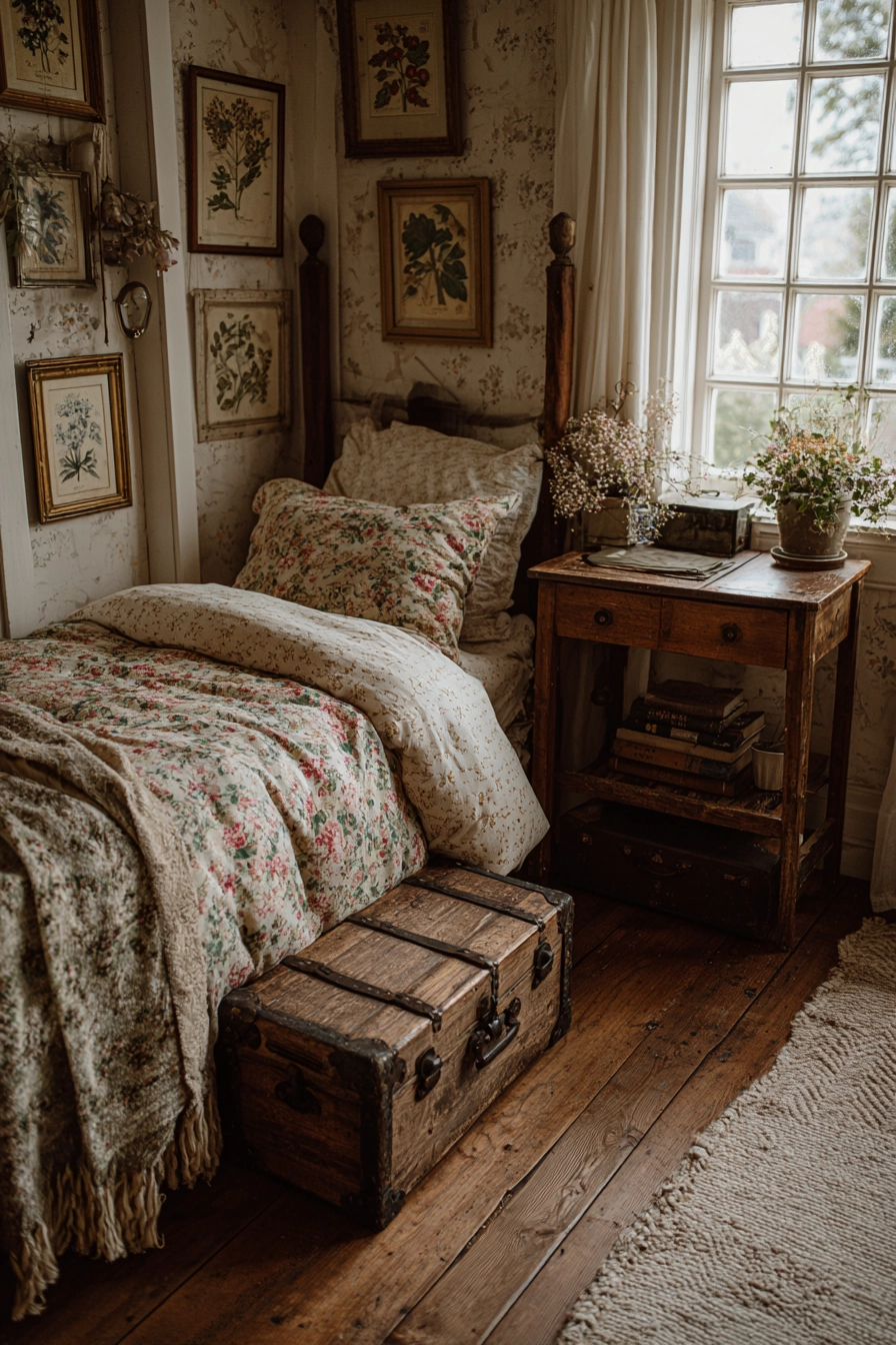 vintage cottage bedroom 14