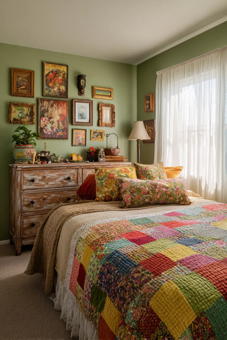 vintage eclectic bedroom 1