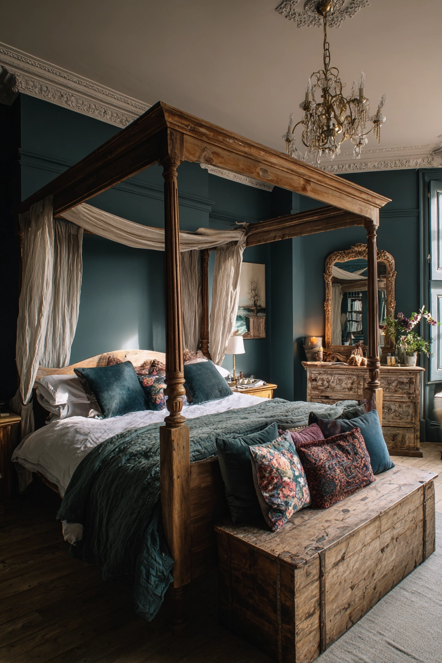 vintage eclectic bedroom 16