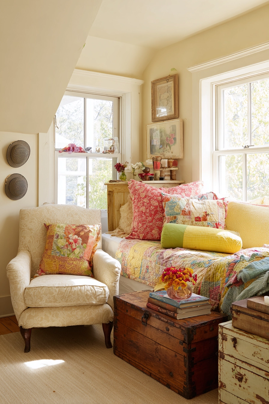 vintage eclectic bedroom 17
