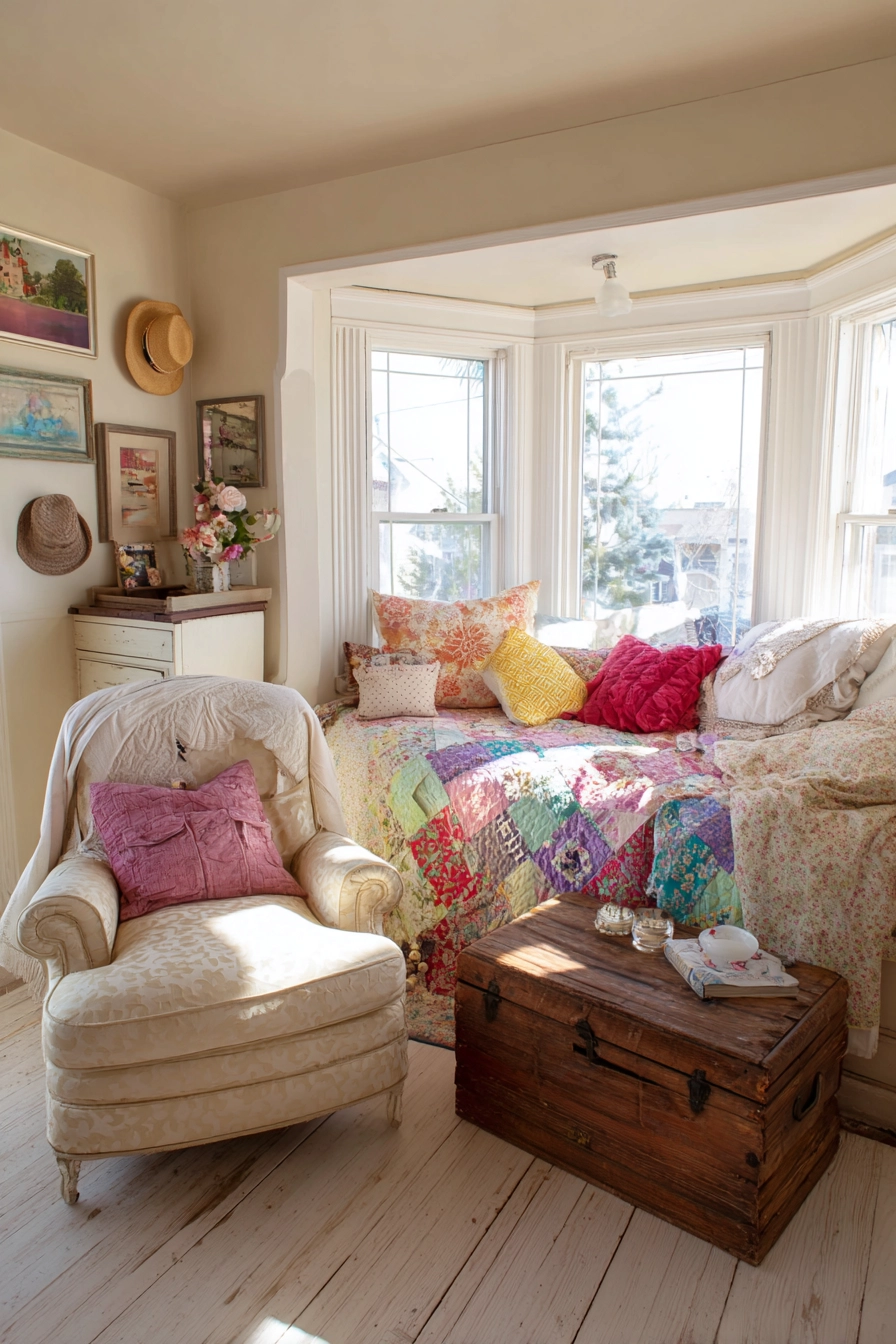 vintage eclectic bedroom 19