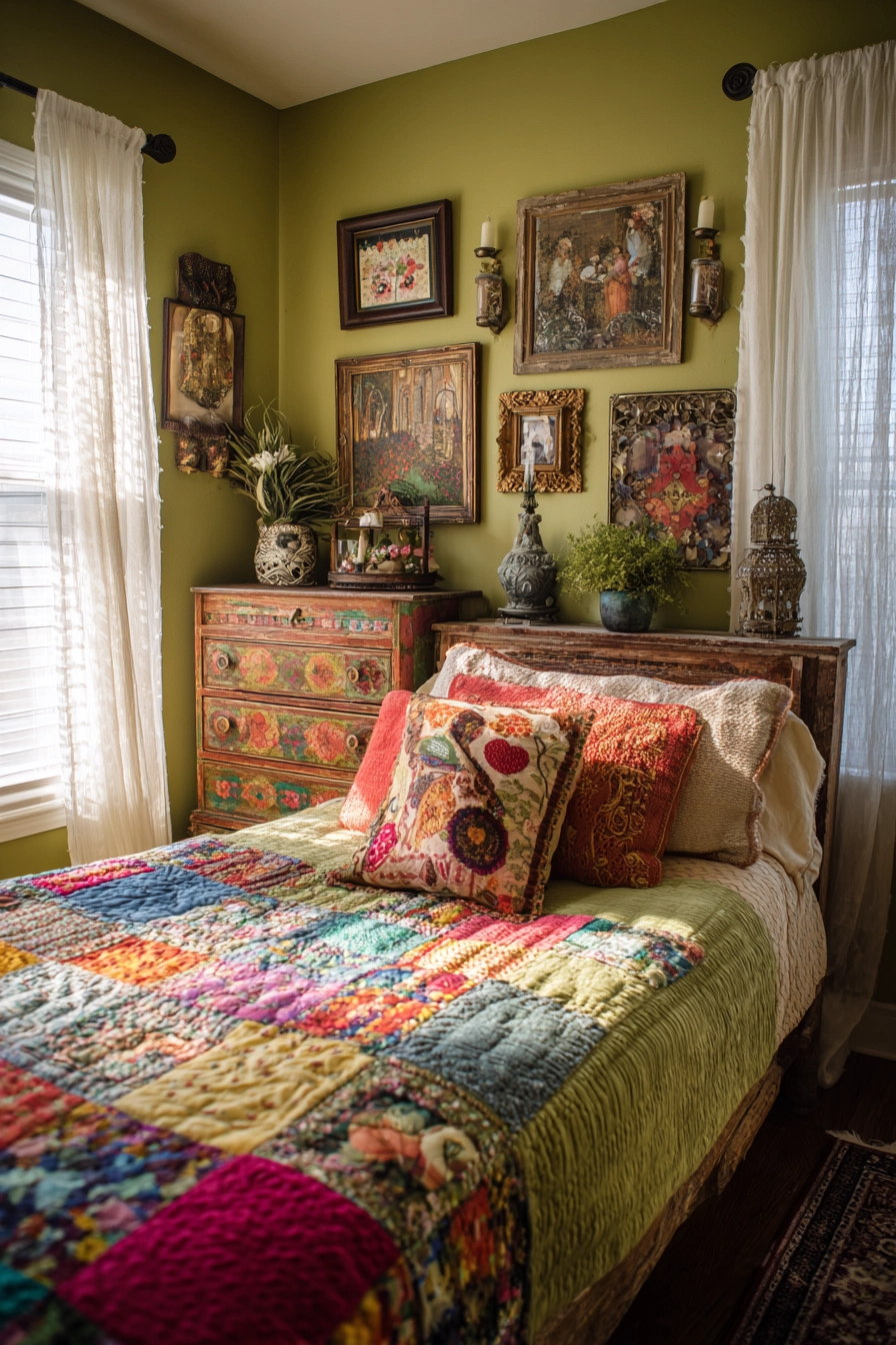vintage eclectic bedroom 2