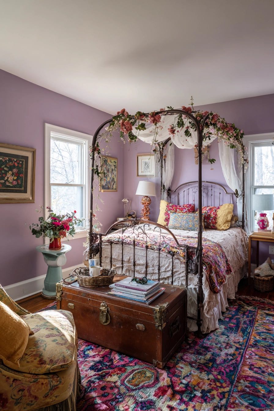 vintage eclectic bedroom 5