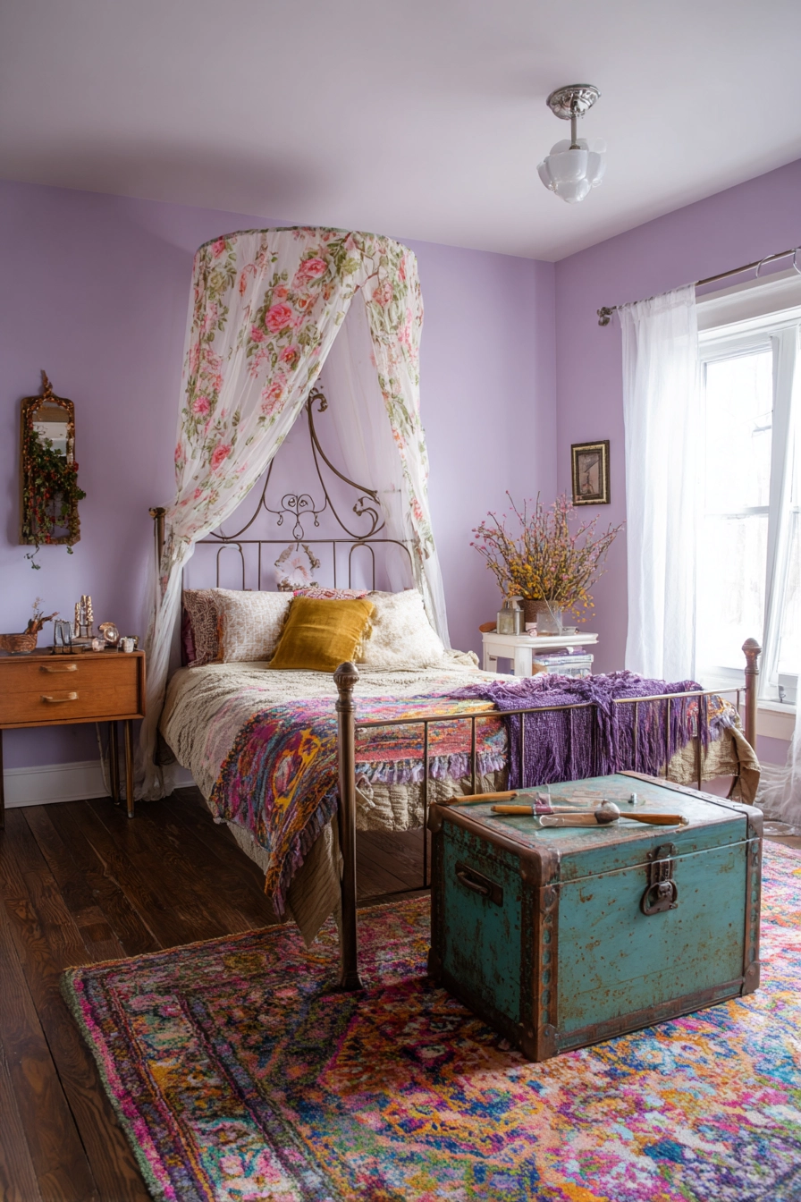 vintage eclectic bedroom 6