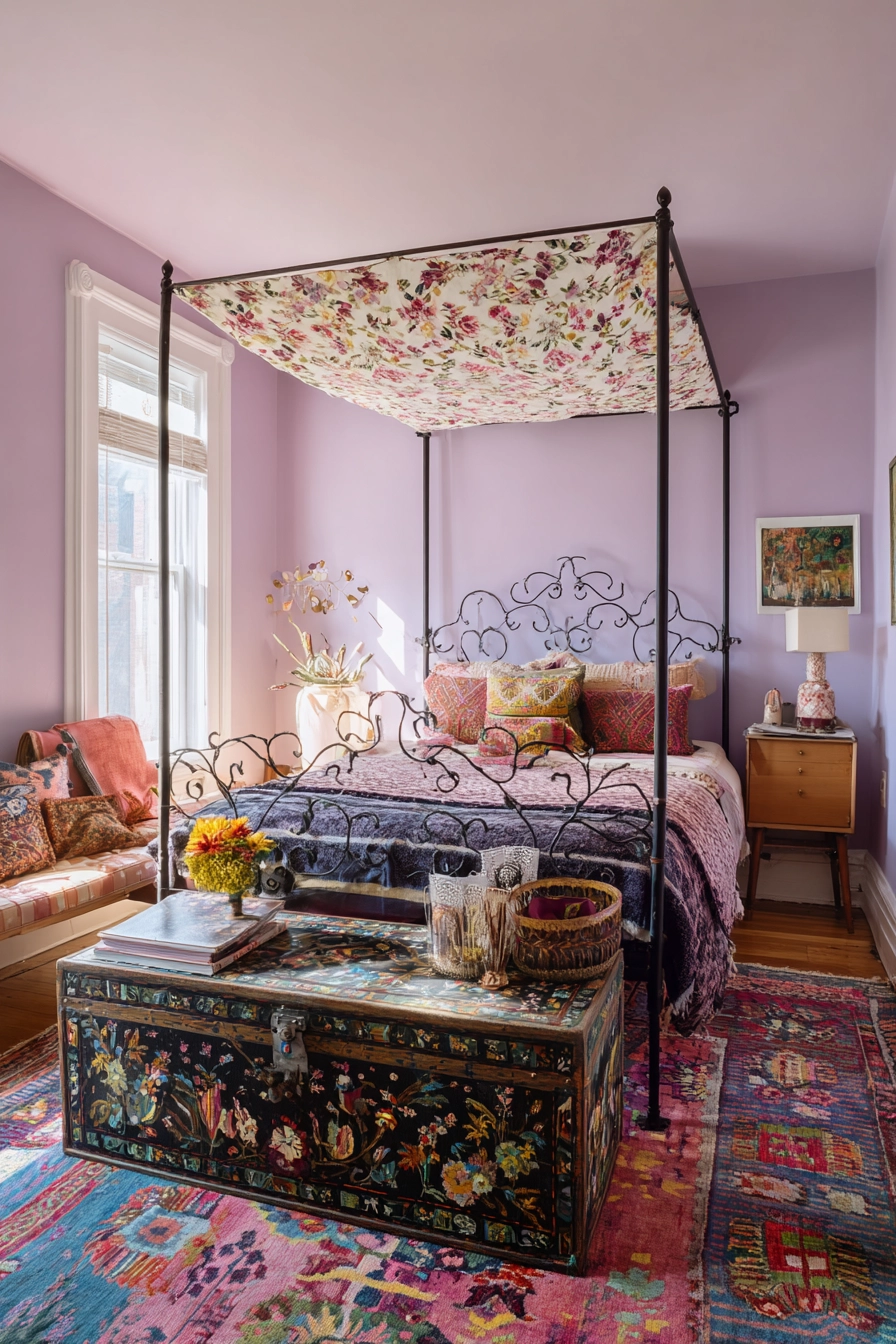 vintage eclectic bedroom 7