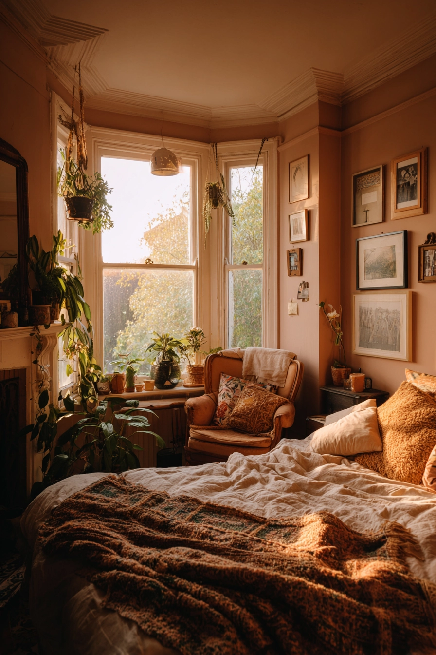 vintage eclectic bedroom 9