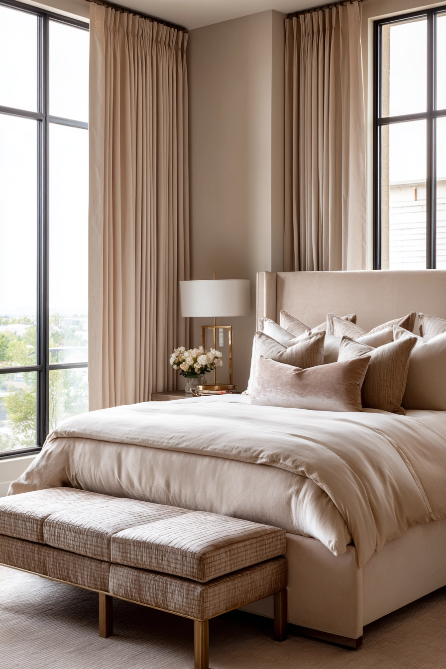 warm beige bedroom 13