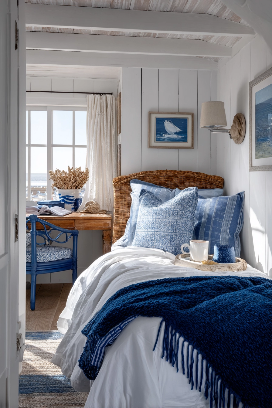white and blue bedroom 10