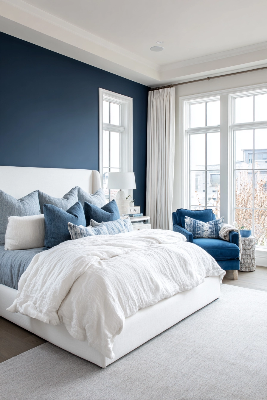 white and blue bedroom 2