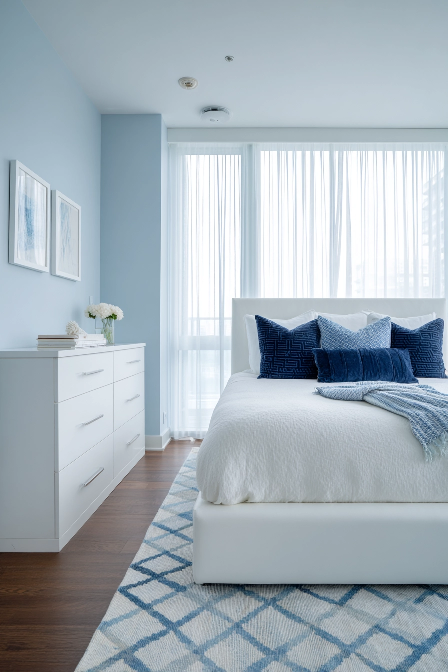 white and blue bedroom 5