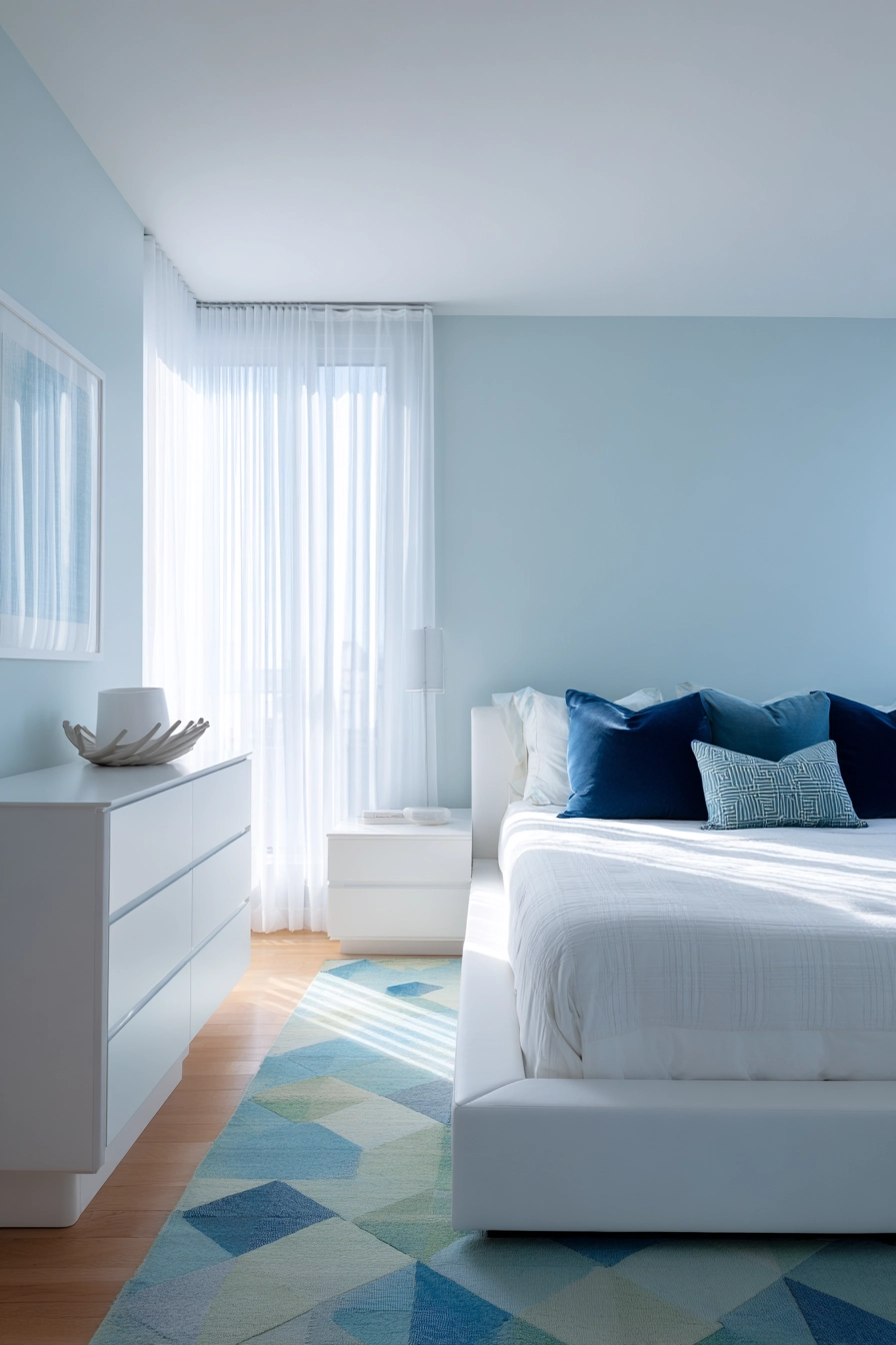 white and blue bedroom 8