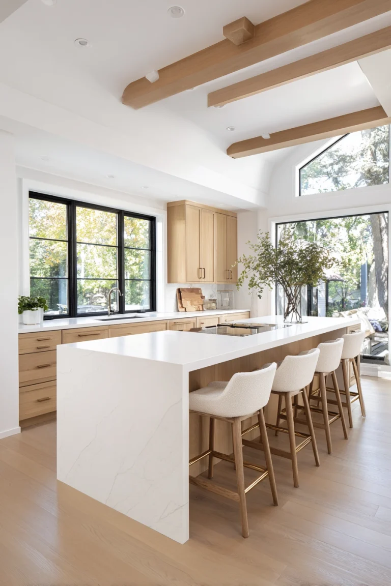 white oak and white kitchen 1