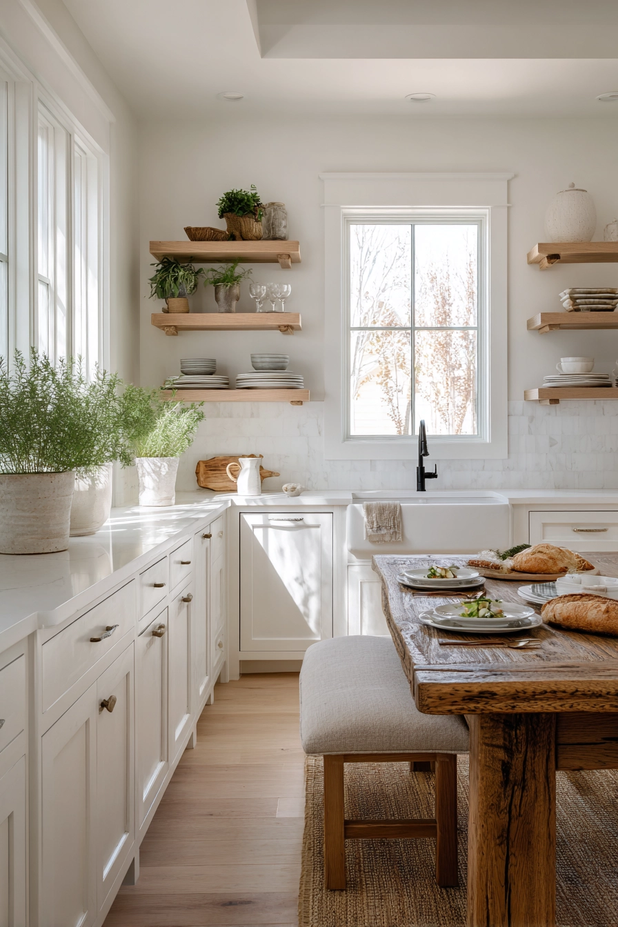 white oak and white kitchen 10