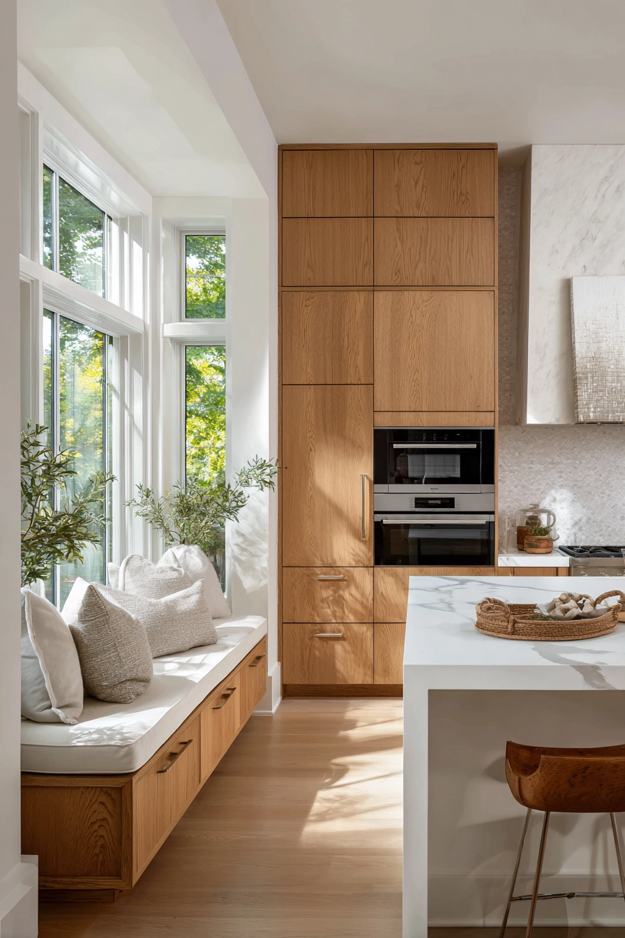 white oak and white kitchen 17