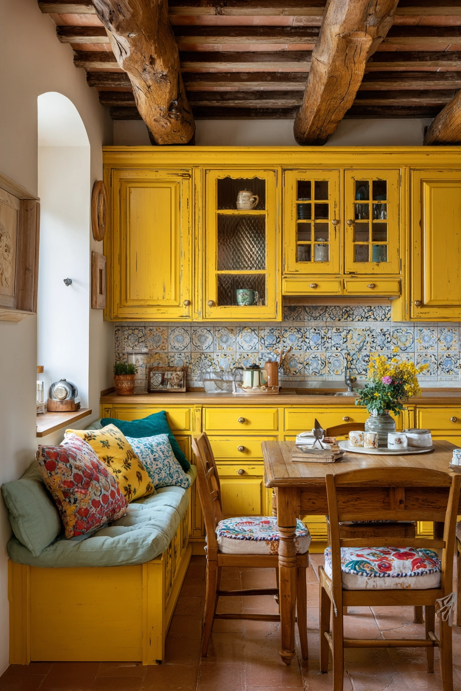 yellow kitchen cabinets 10