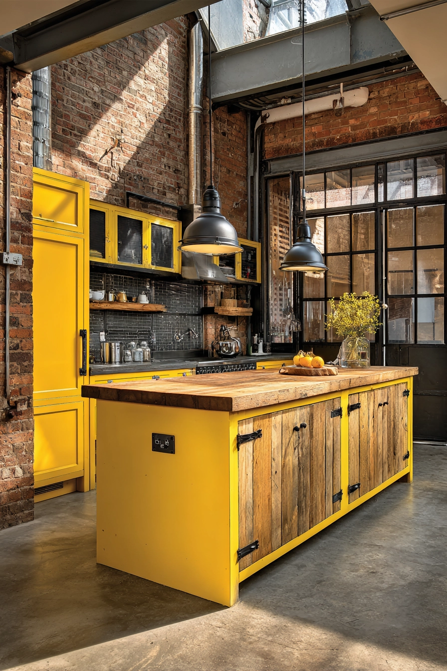 yellow kitchen cabinets 14