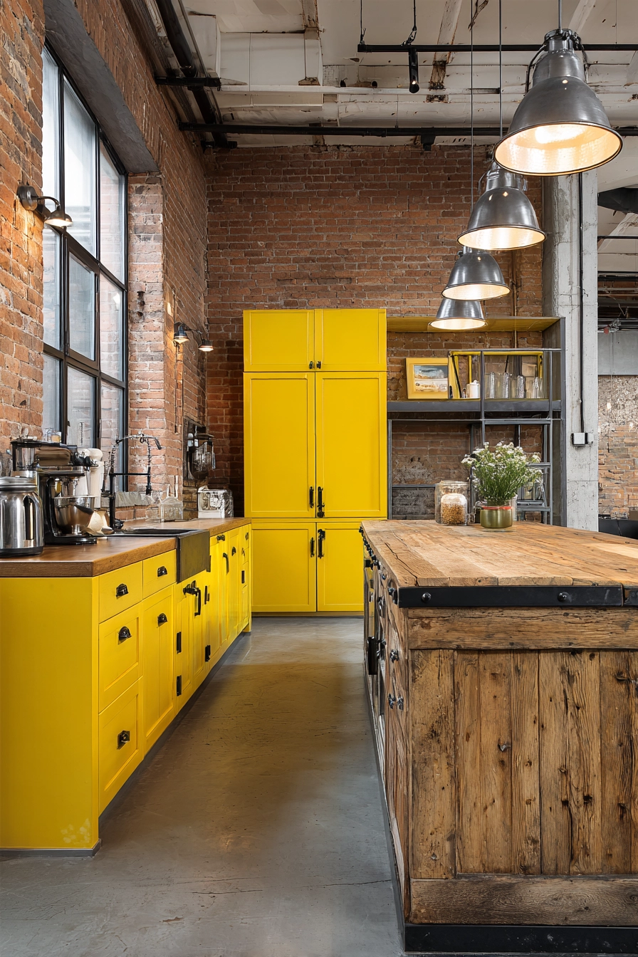 yellow kitchen cabinets 15
