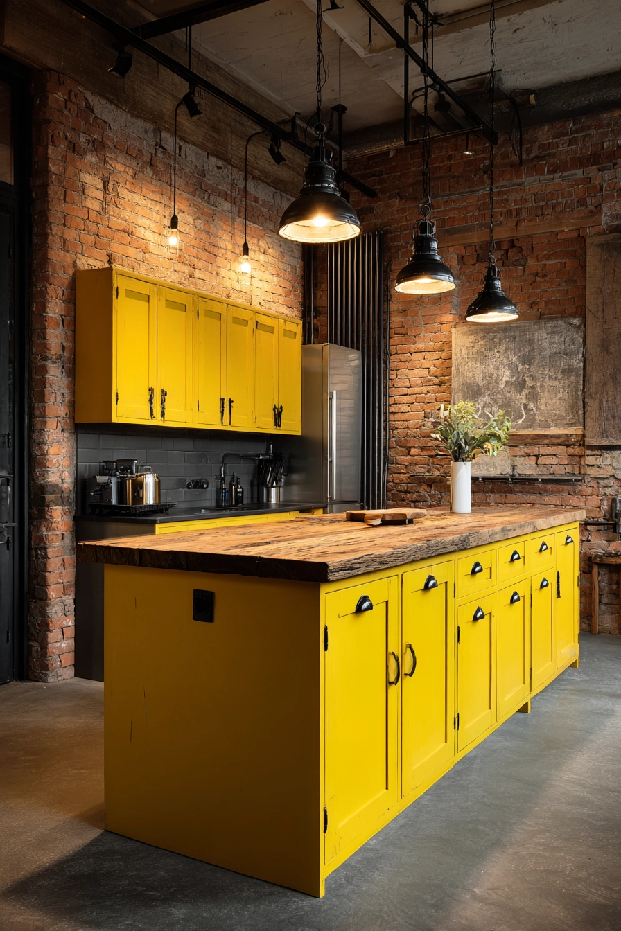 yellow kitchen cabinets 16