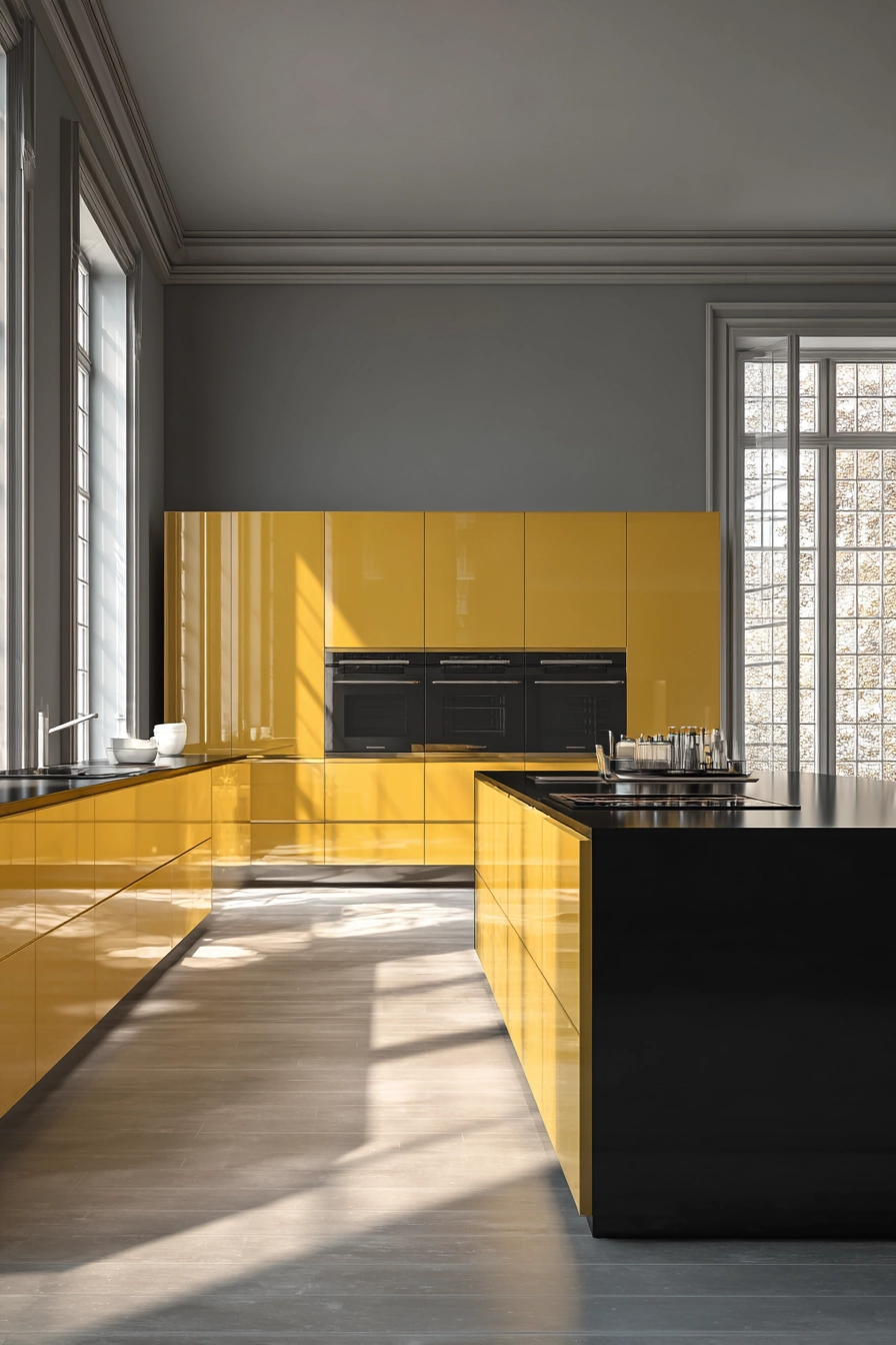 yellow kitchen cabinets 18