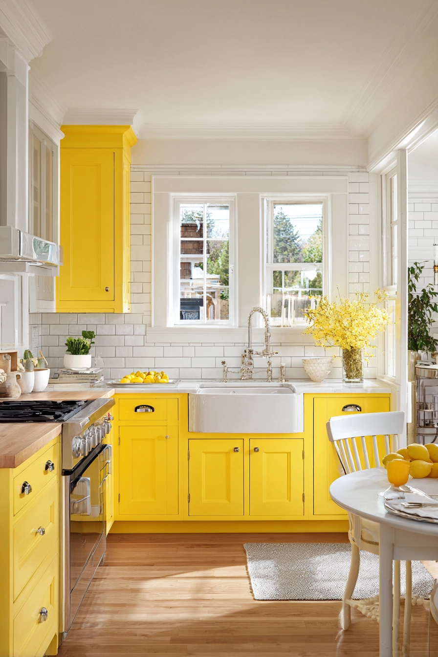 yellow kitchen cabinets 4