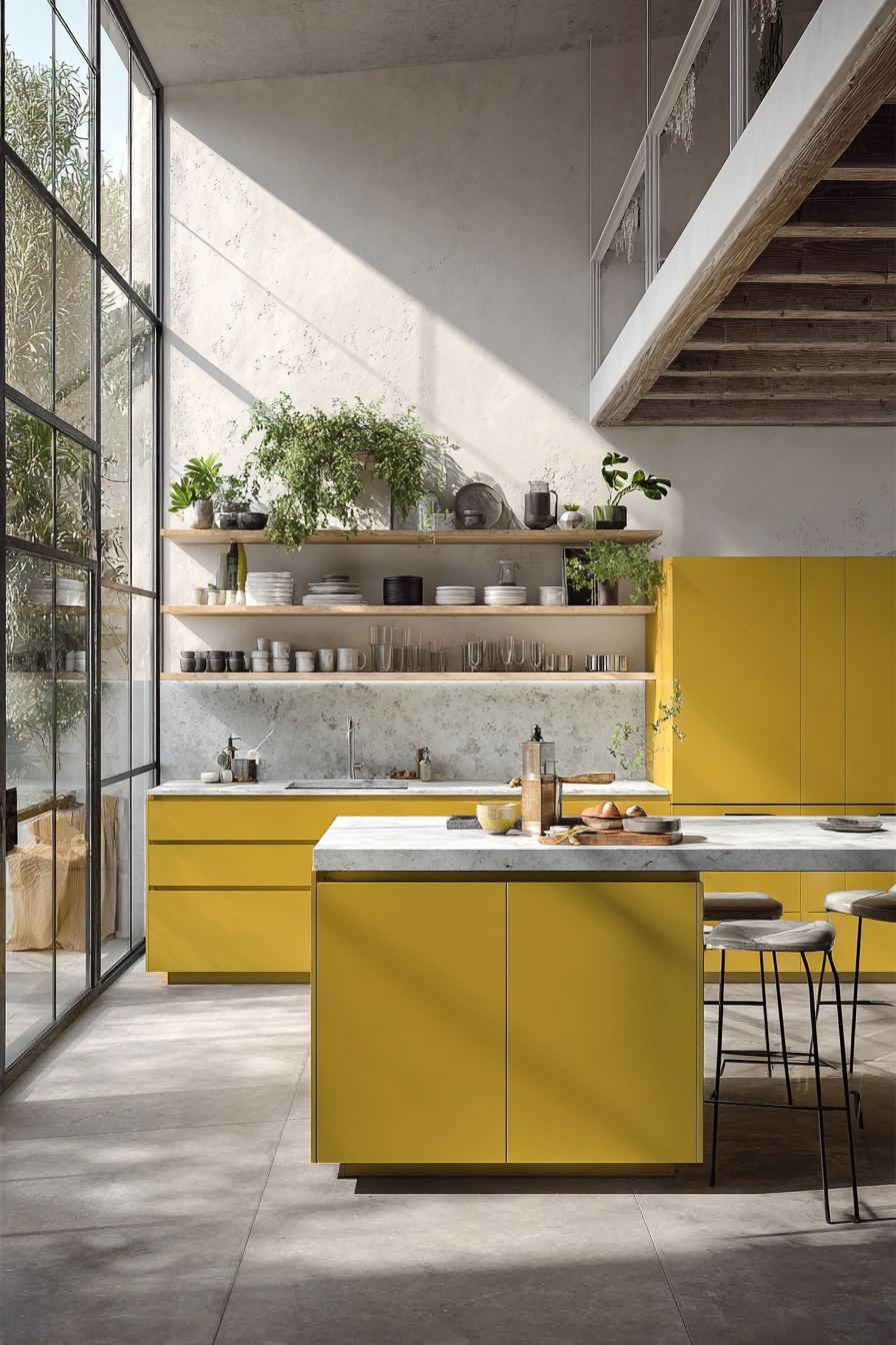 yellow kitchen cabinets 5