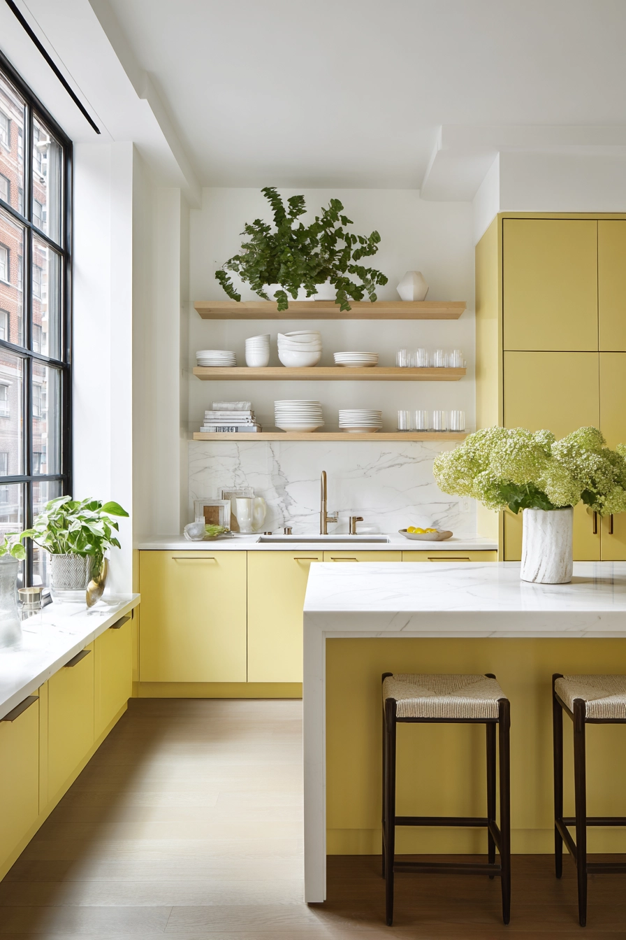 yellow kitchen cabinets 6